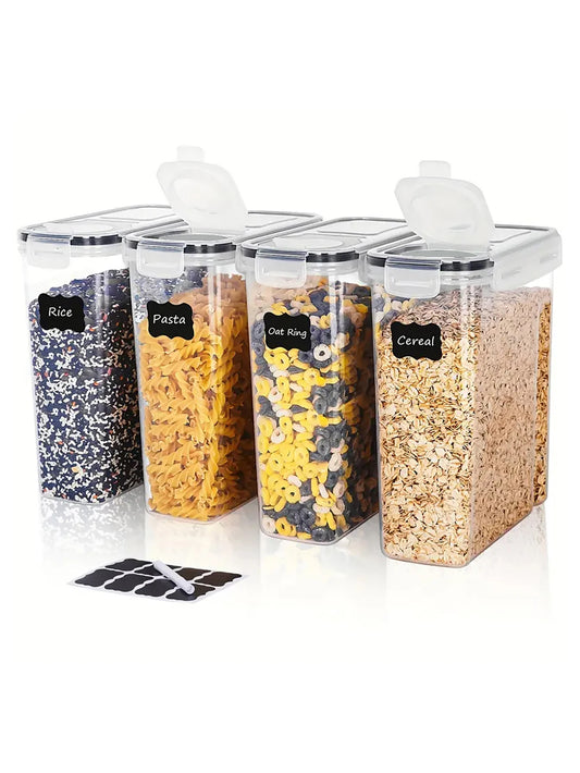 4pc  Large Food Storage Containers With Lids, Airtight