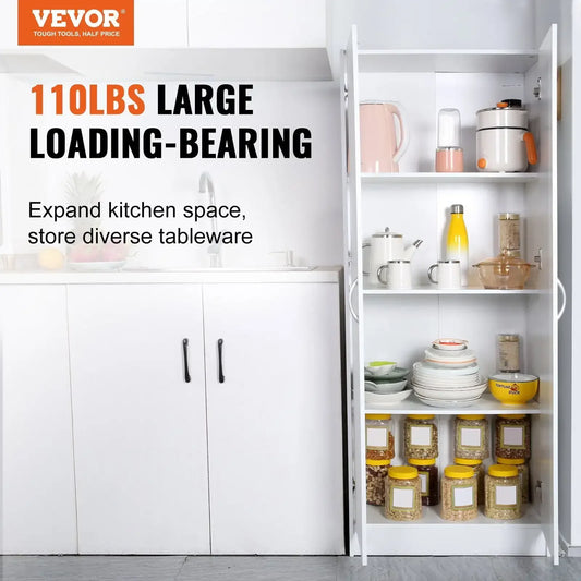 60" Tall Food Pantry Storage Cabinet