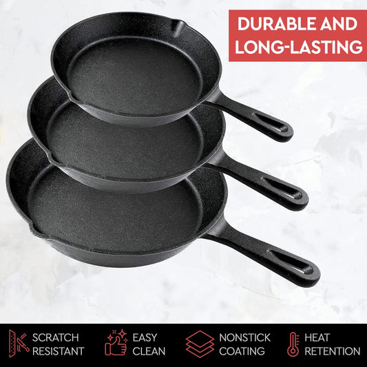16cm/20cm/25cm a set Frying Pan Non-Stick Steel Frypan